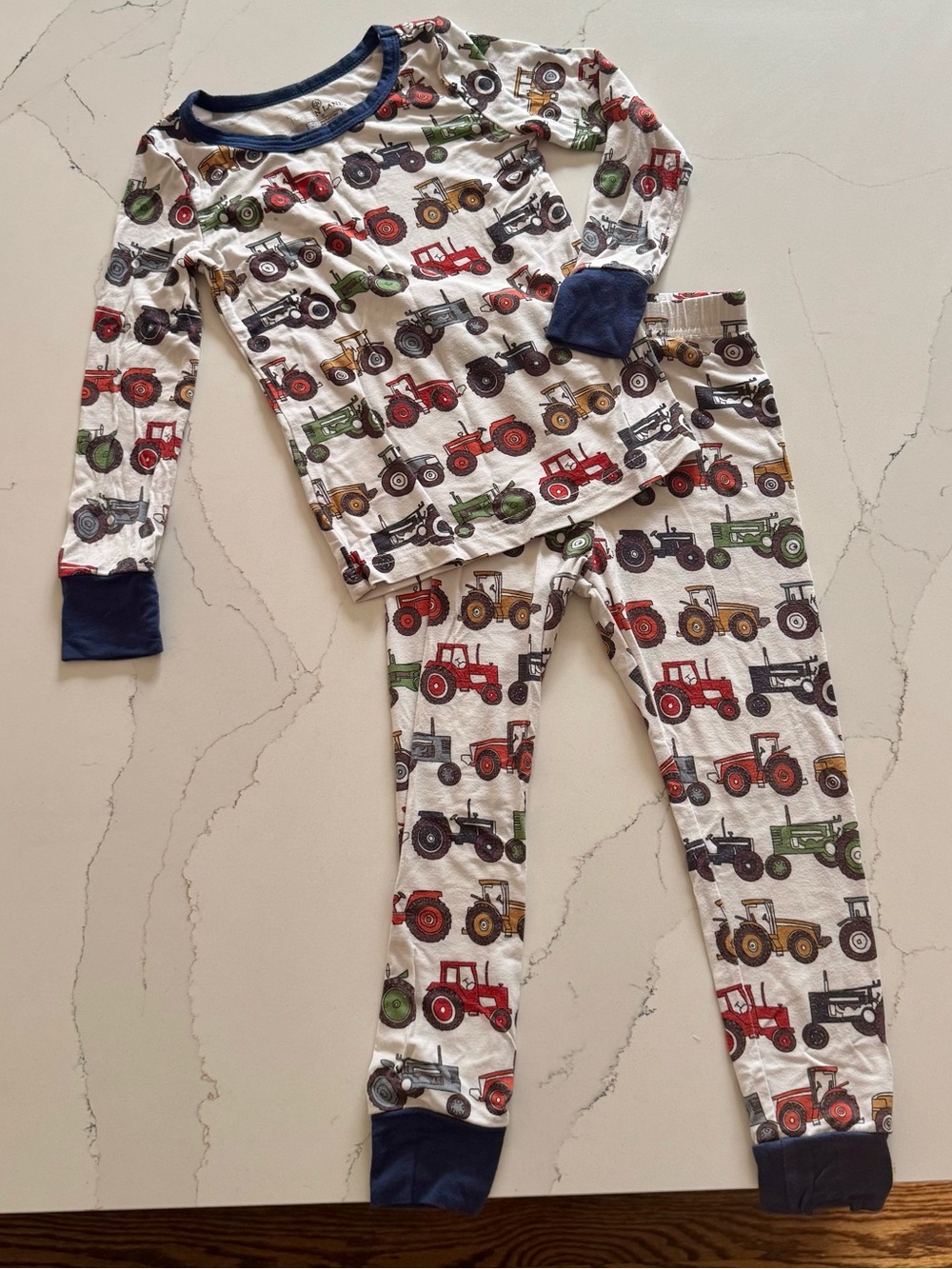 Caden Lane Tractor Print Pajama Set - 3T